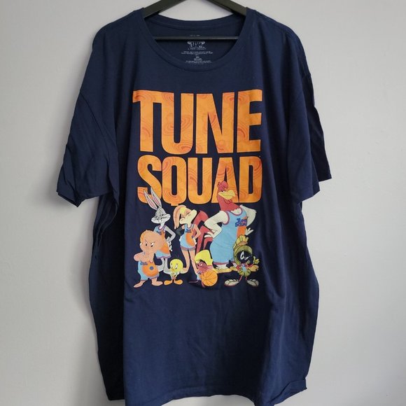 Space Jam A New Legacy Tune Squad Blue Size 3XL Short Sleeve Shirt BIG Print - Picture 1 of 9